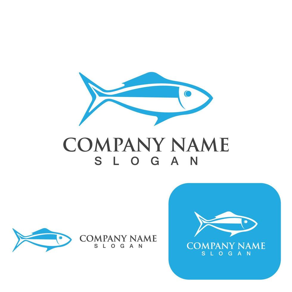 Fish logo template vector