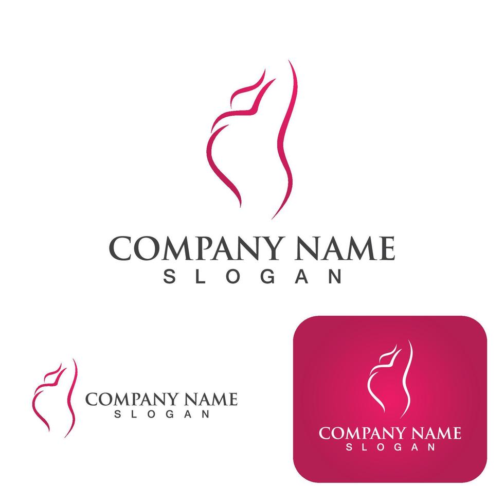 Pregnant template vector icon