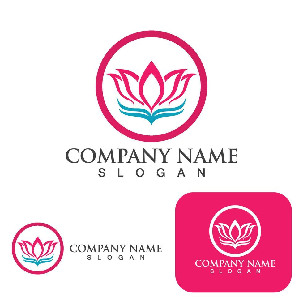 Lotus Flower Logo And Symbol Vector