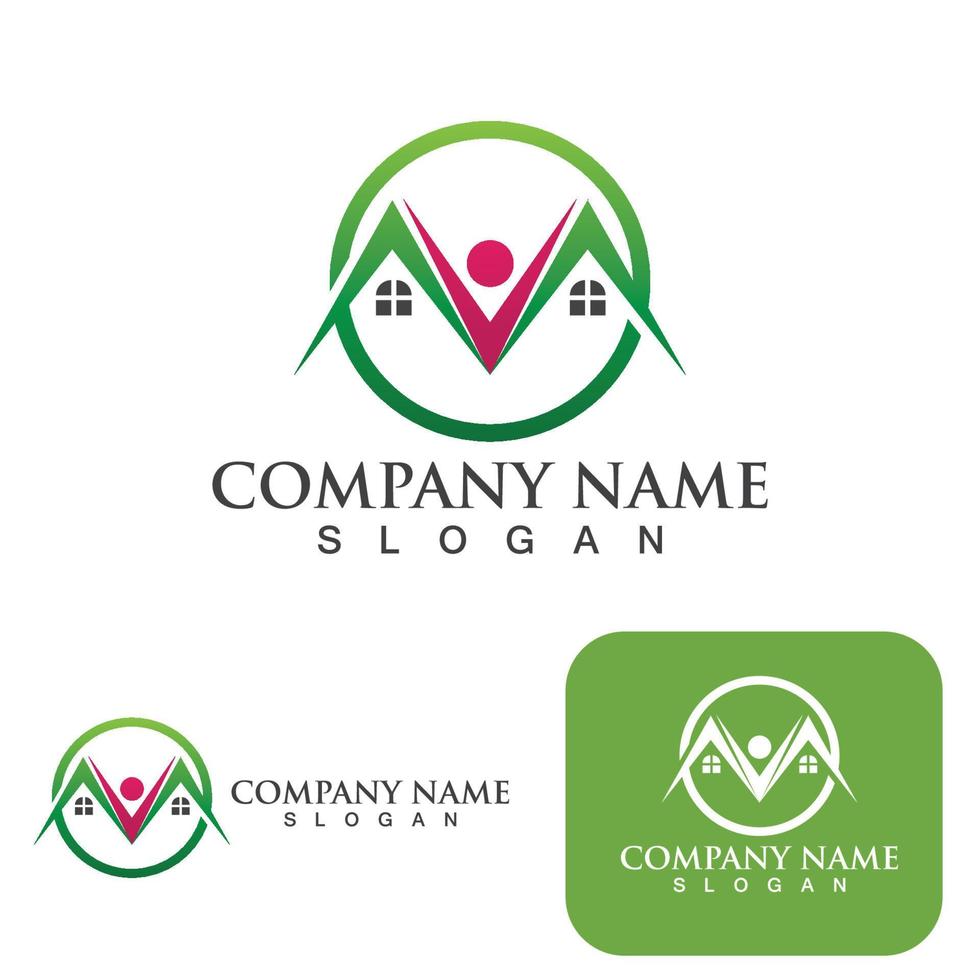 Home and building logo and symbol vector