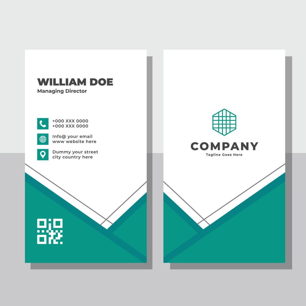 Corporate Vertical Business Card vector