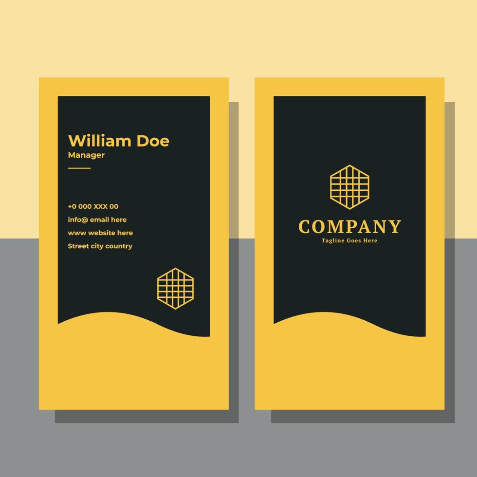 Minimalistic Vertical Business Card vector