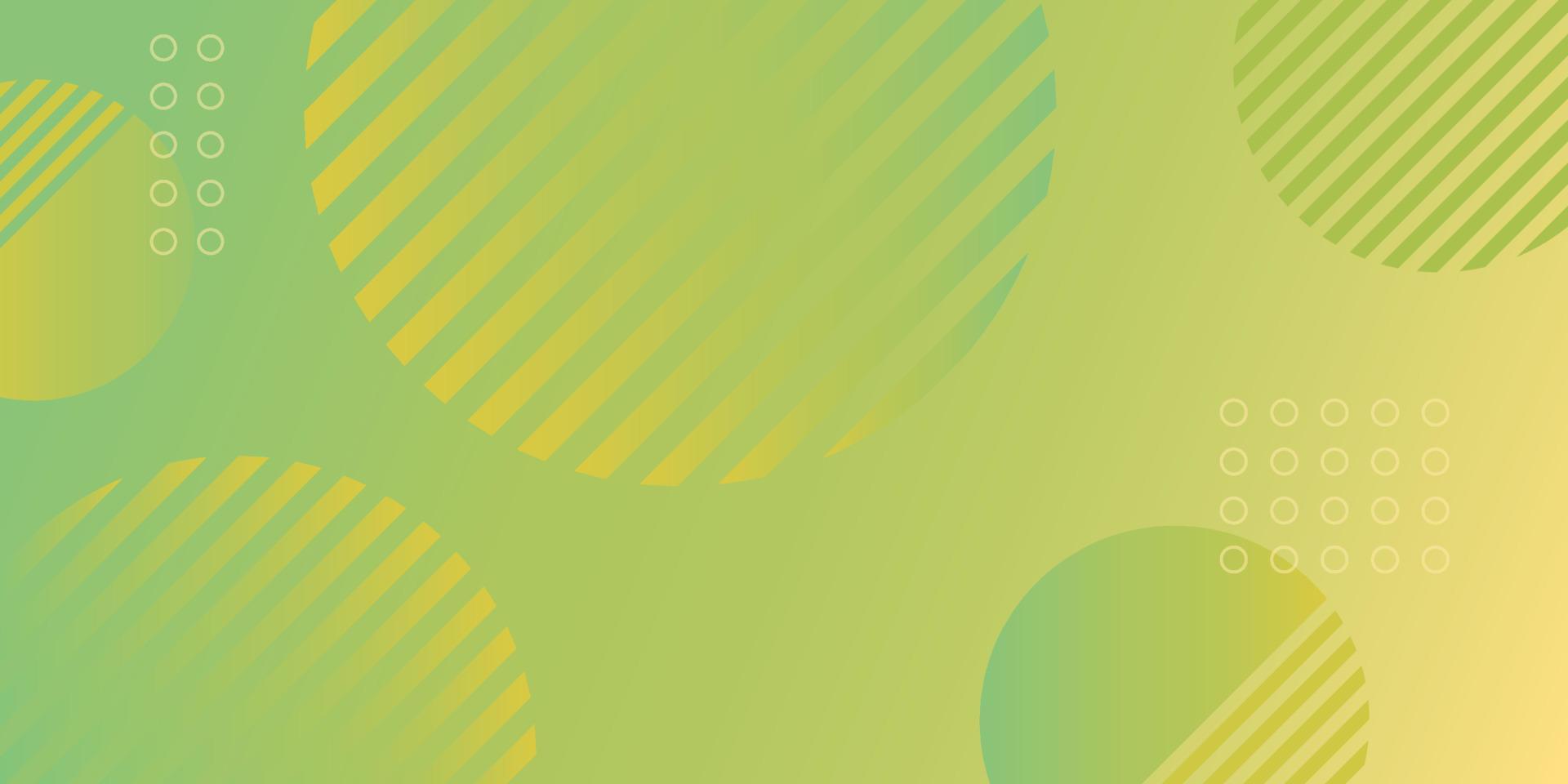 fondo abstracto con círculo degradado verde y amarillo y fondo de forma geométrica vector