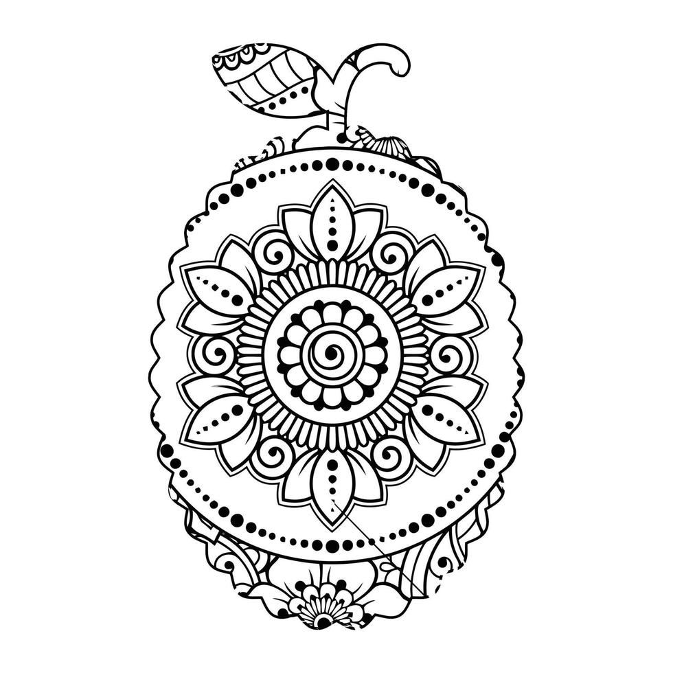 Mandala Jackfruit Coloring Page For Kids vector