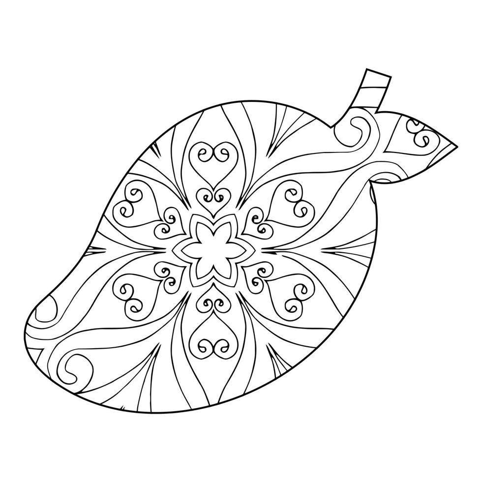 mandala mango página para colorear para niños vector