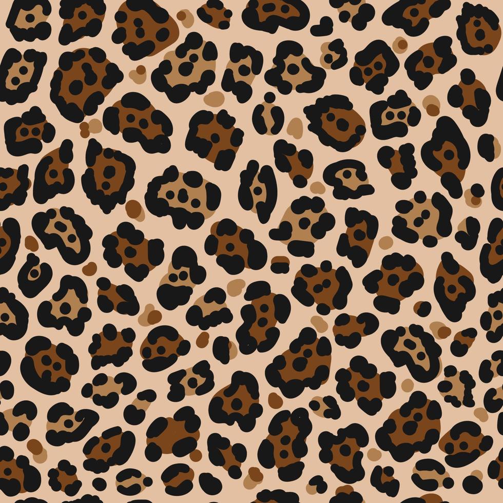 Leopard seamless pattern. Vector african background. Wild animal wallpaper.