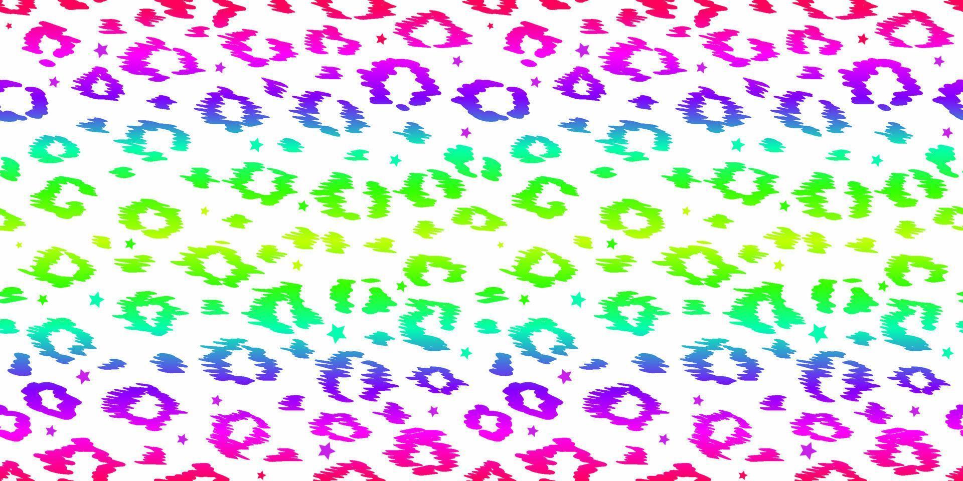 Neon leopard seamless pattern. Rainbow-colored spotted background. Vector animal print.