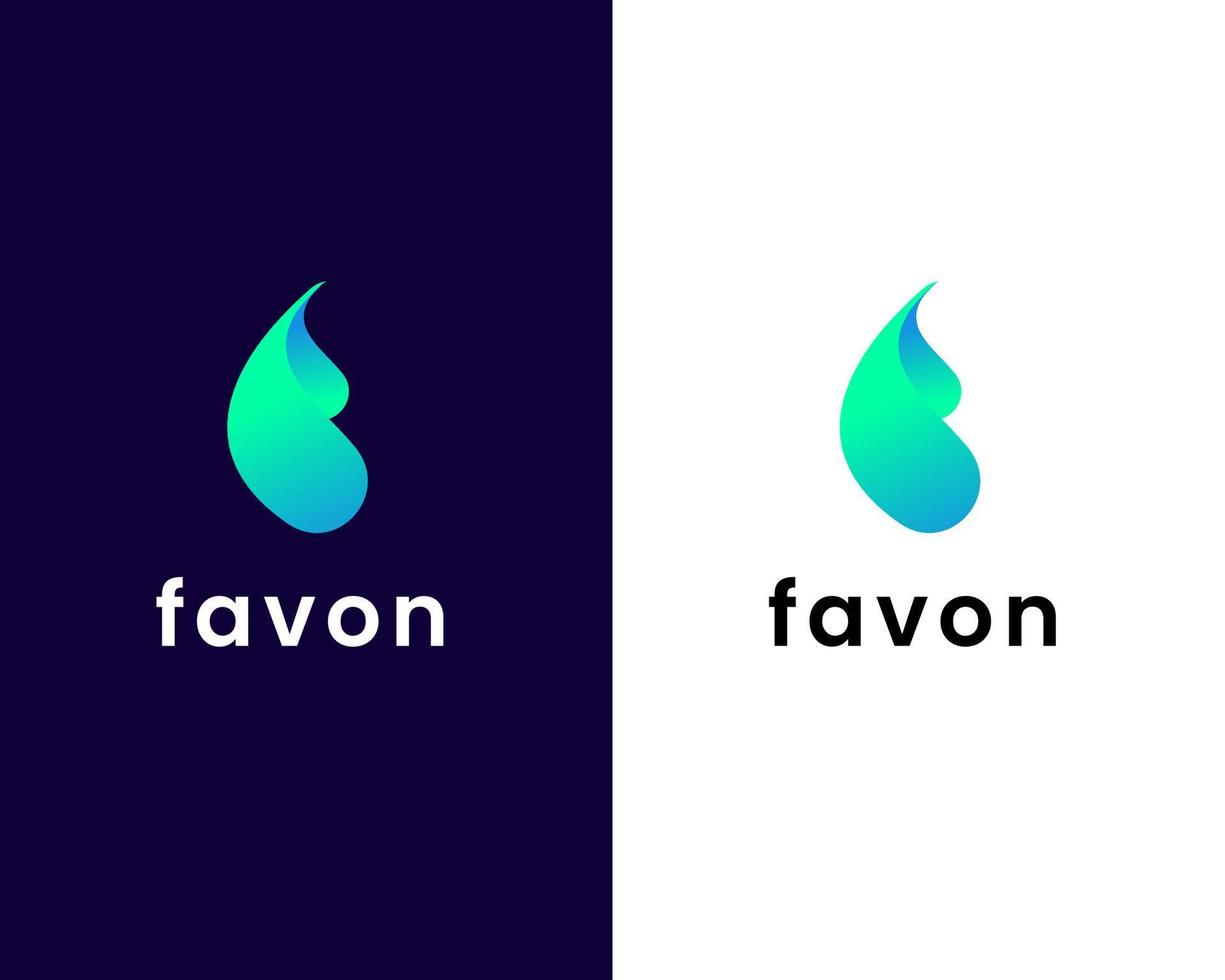 plantilla de diseño de logotipo letra f vector