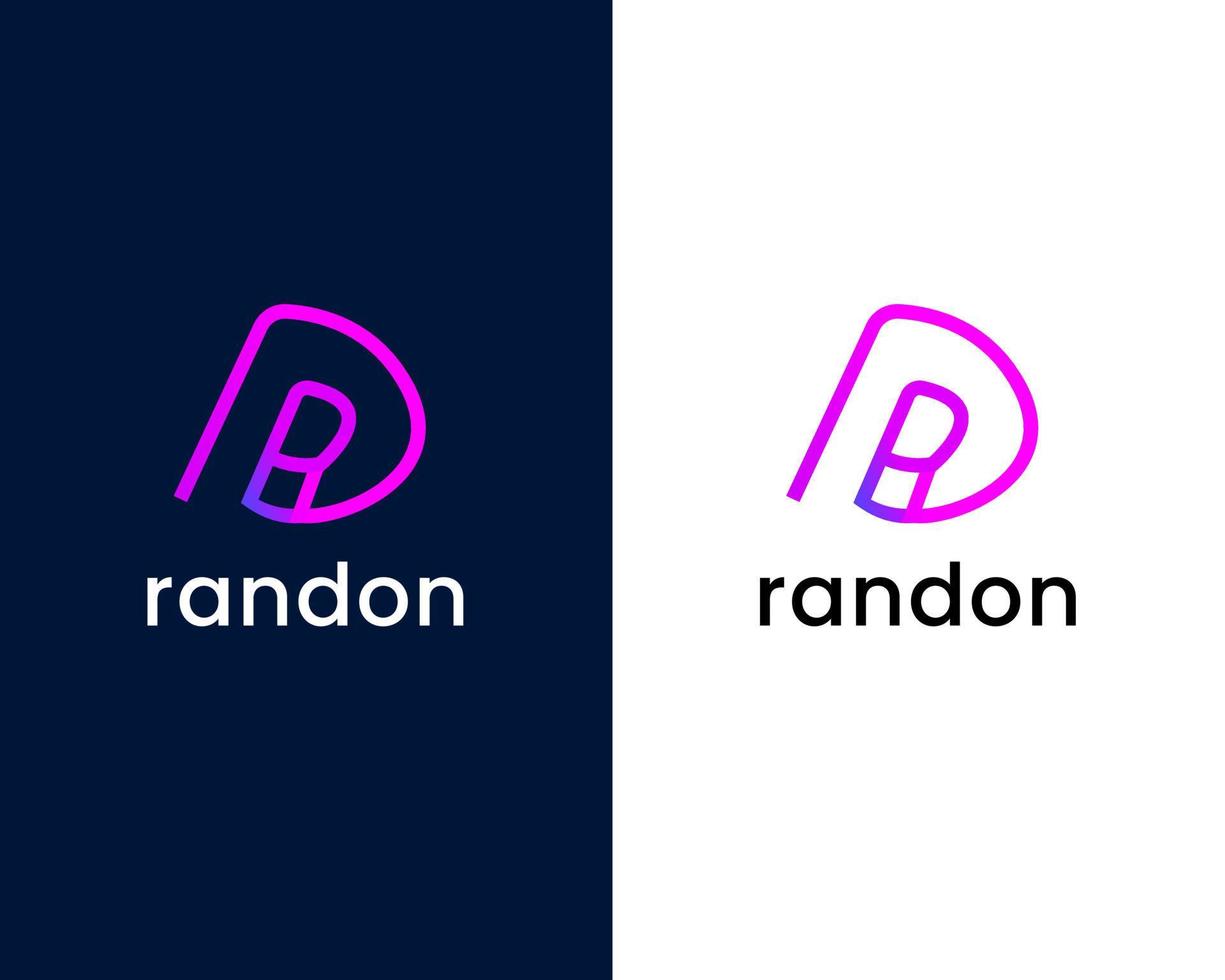 plantilla de diseño de logotipo de letra r y d vector