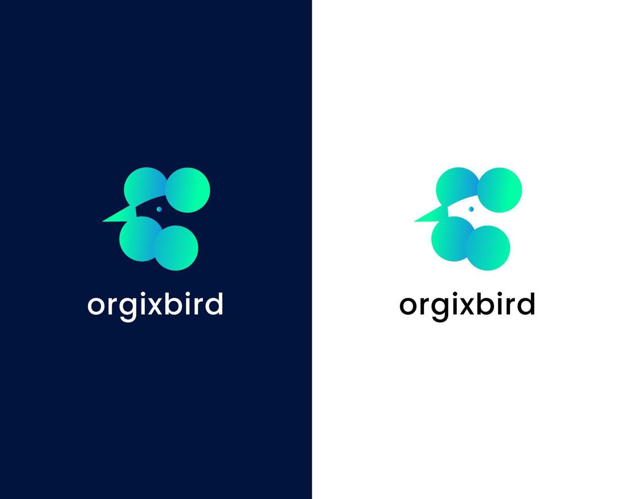 bird colorful  logo design template vector