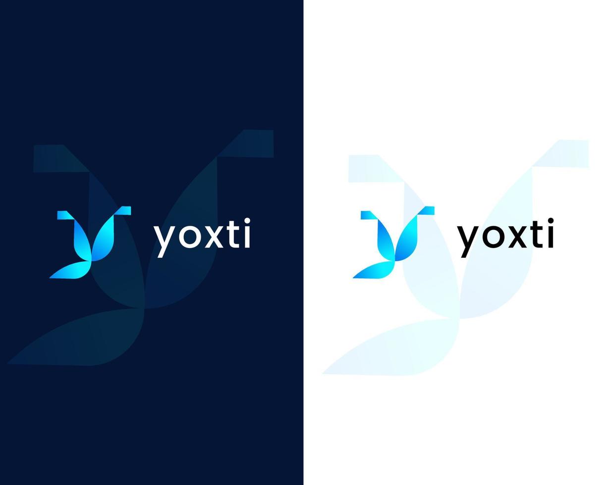 letter y modern logo design template vector