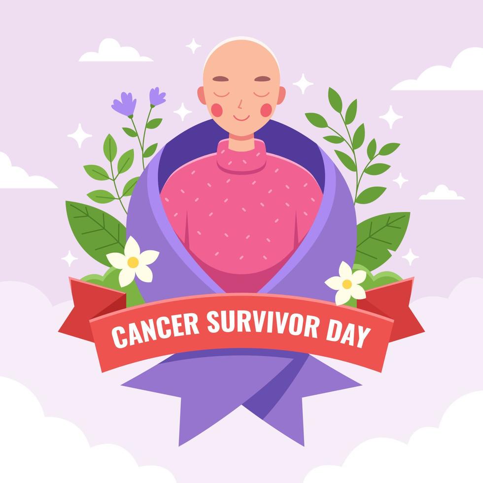 celebración del día del sobreviviente de cáncer vector