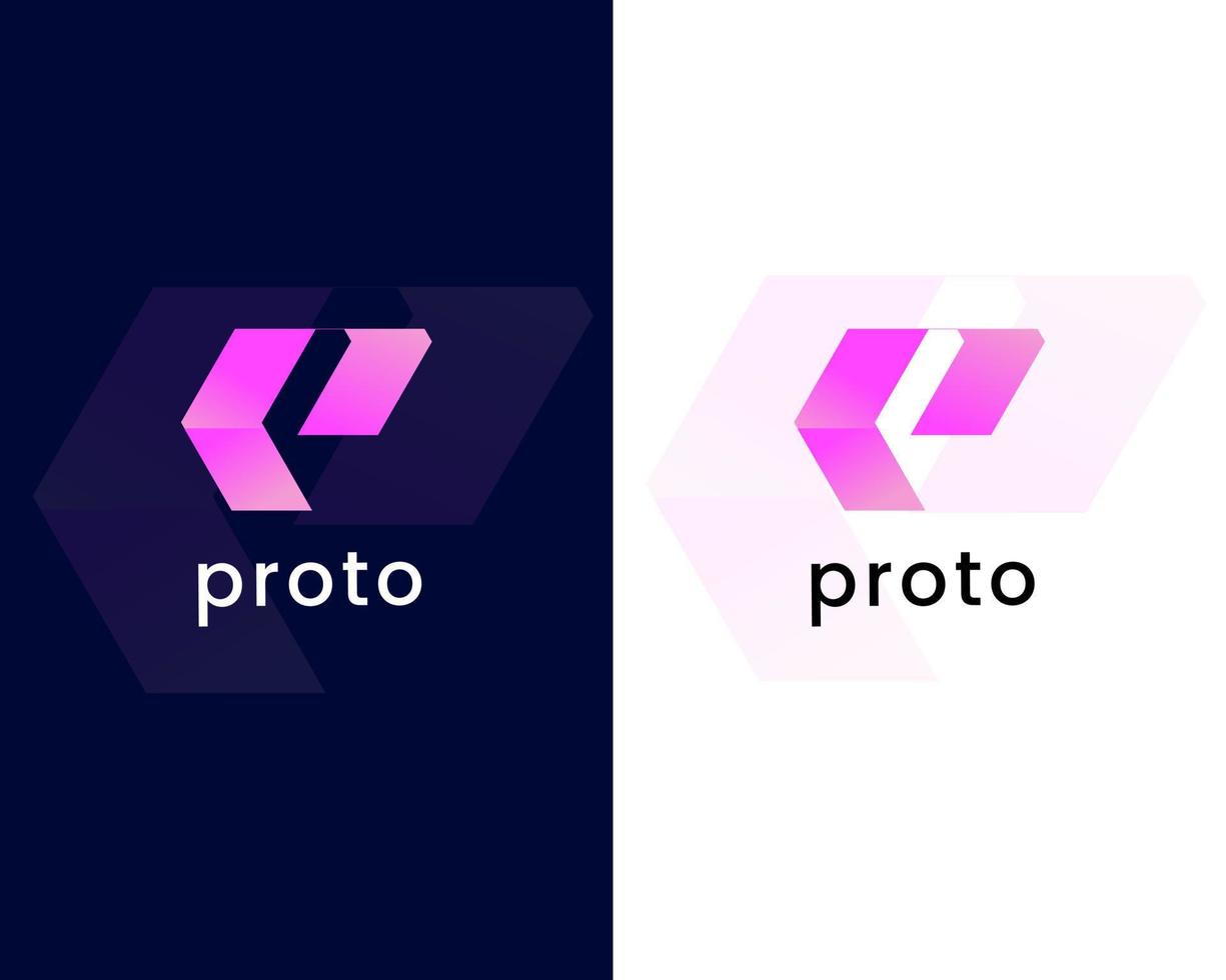 letter p modern logo design template vector