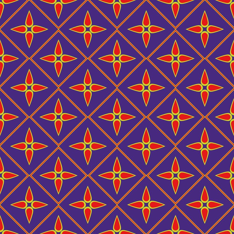 asian ethnic geometric fabric pattern vector