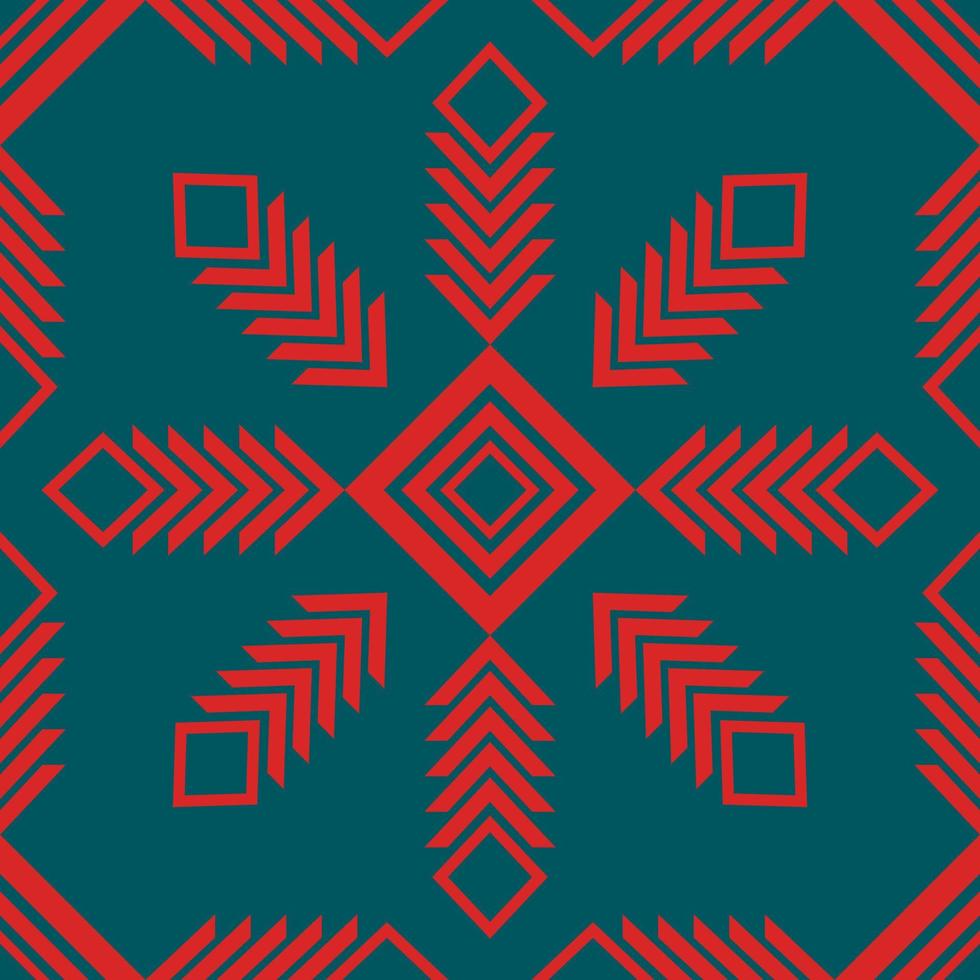 asian ethnic geometric fabric pattern vector