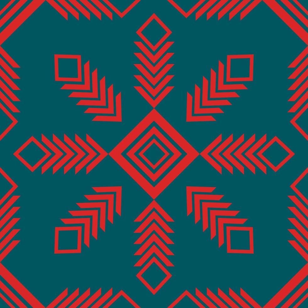 asian ethnic geometric fabric pattern vector