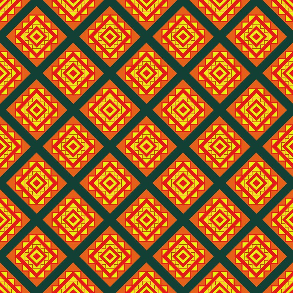 asian ethnic geometric fabric pattern vector