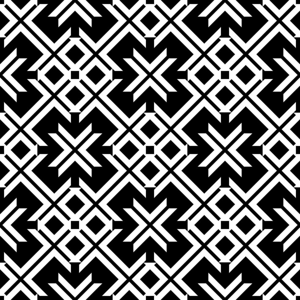 black white ethnic geometric pattern vector