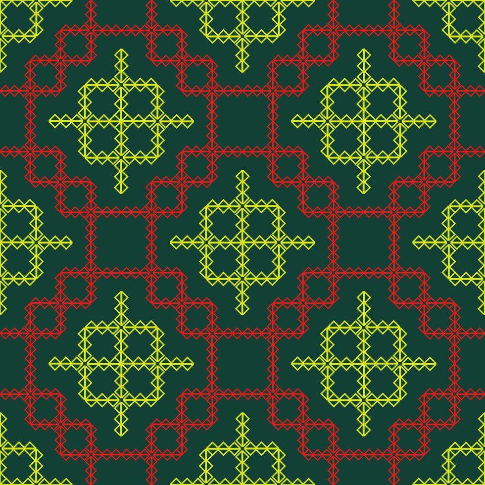 asian ethnic geometric fabric pattern vector