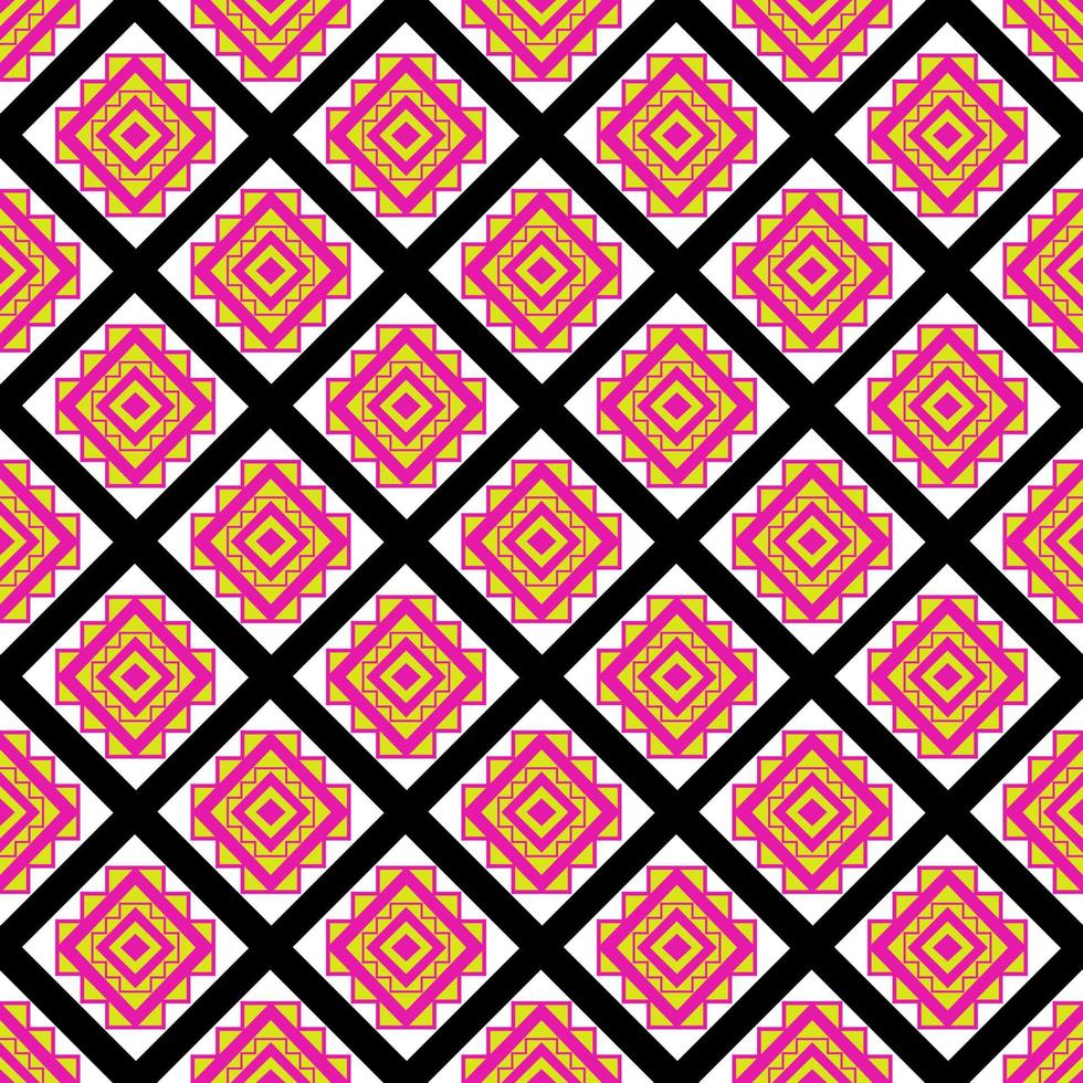 asian ethnic geometric fabric pattern vector
