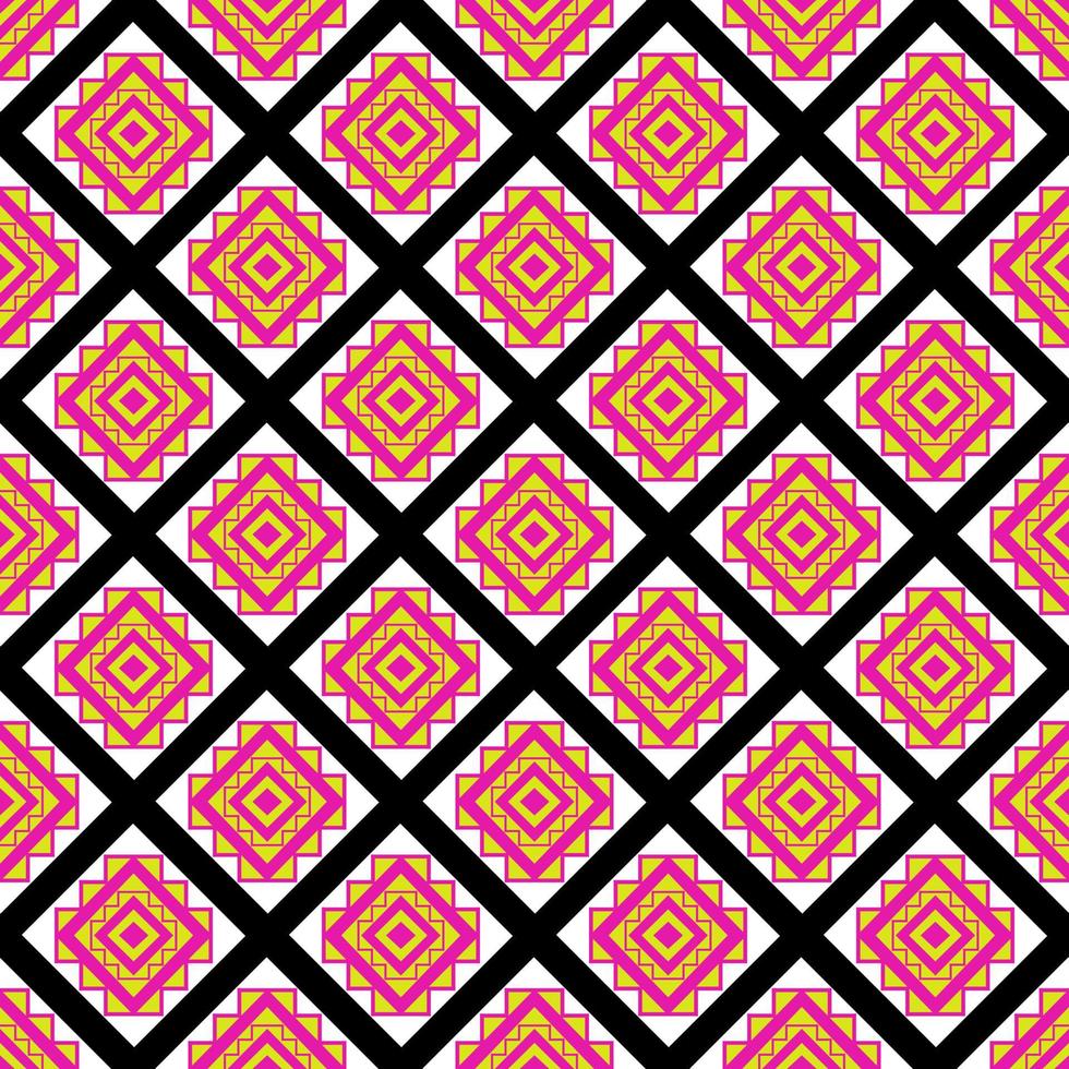 asian ethnic geometric fabric pattern vector