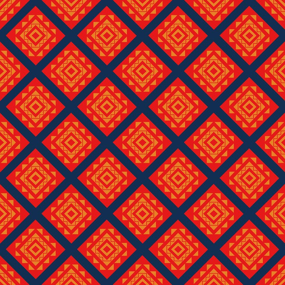 asian ethnic geometric fabric pattern vector