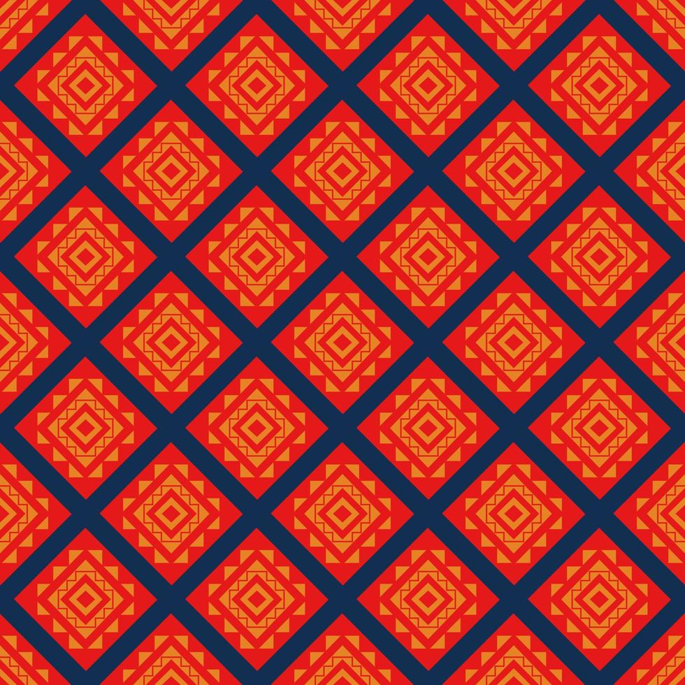 asian ethnic geometric fabric pattern vector