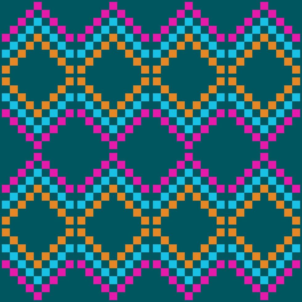 vintage square textile fabric pattern vector