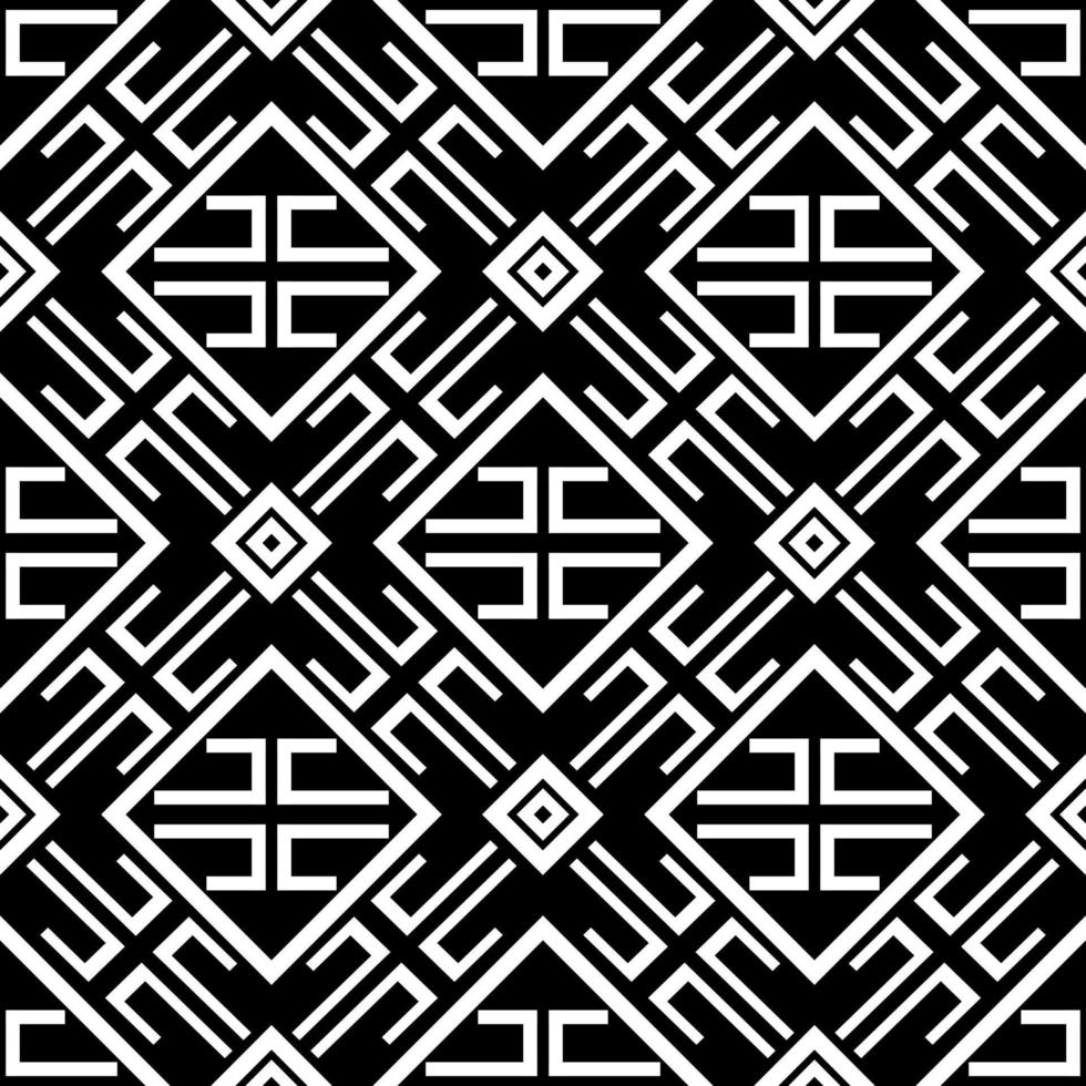 black white asian floral ethnic geometric vector