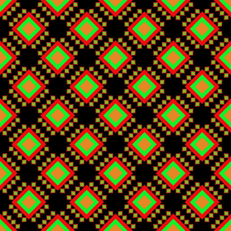 asian ethnic geometric fabric pattern vector