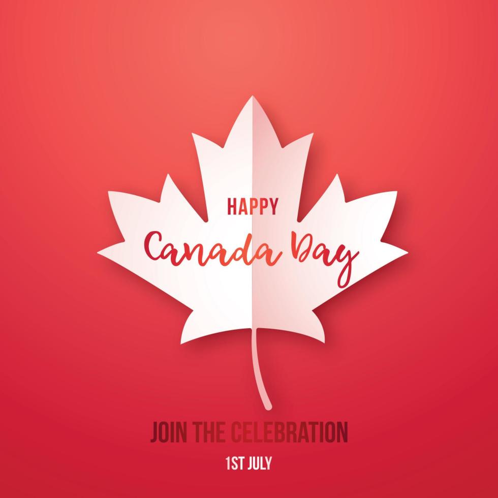 1th of July, Happy Canada Day. vector