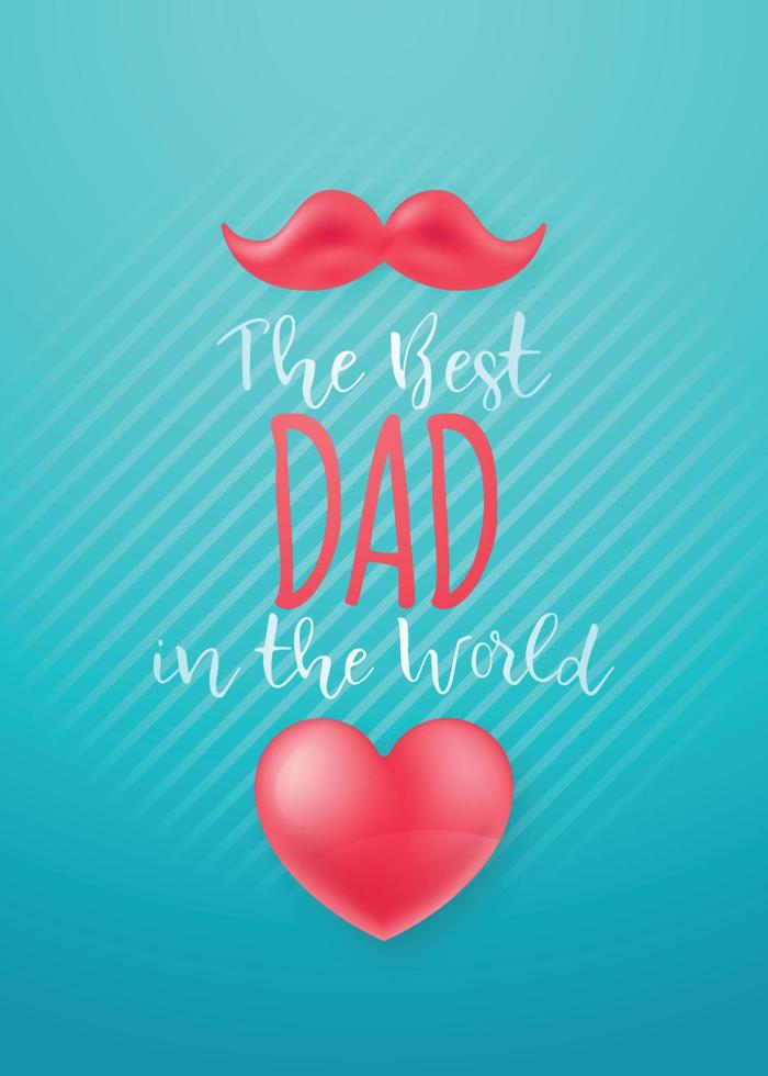 Happy Fathers Day poster. vector