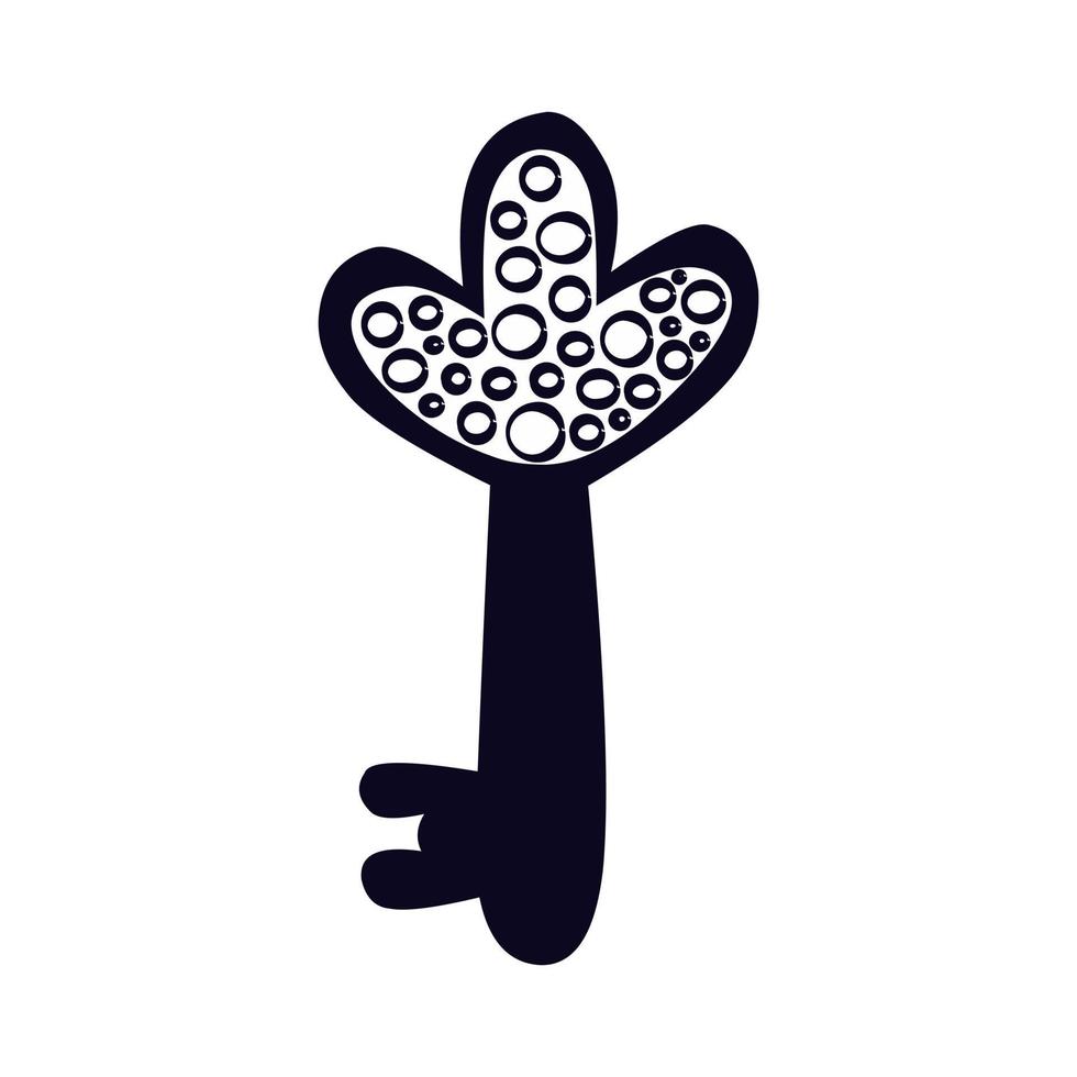 Doodle object magic vintage key vector