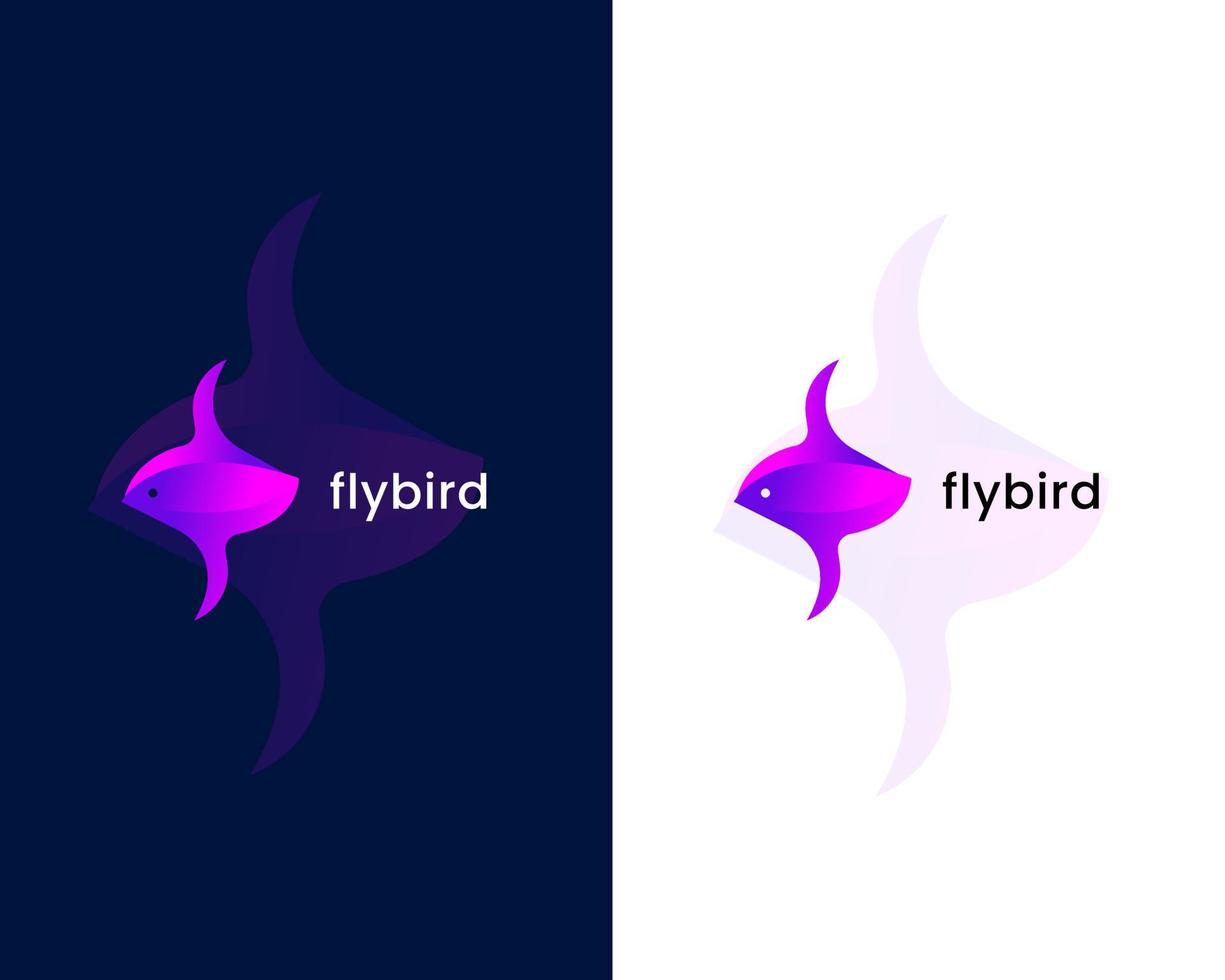 plantilla de diseño de logotipo moderno de pájaro vector