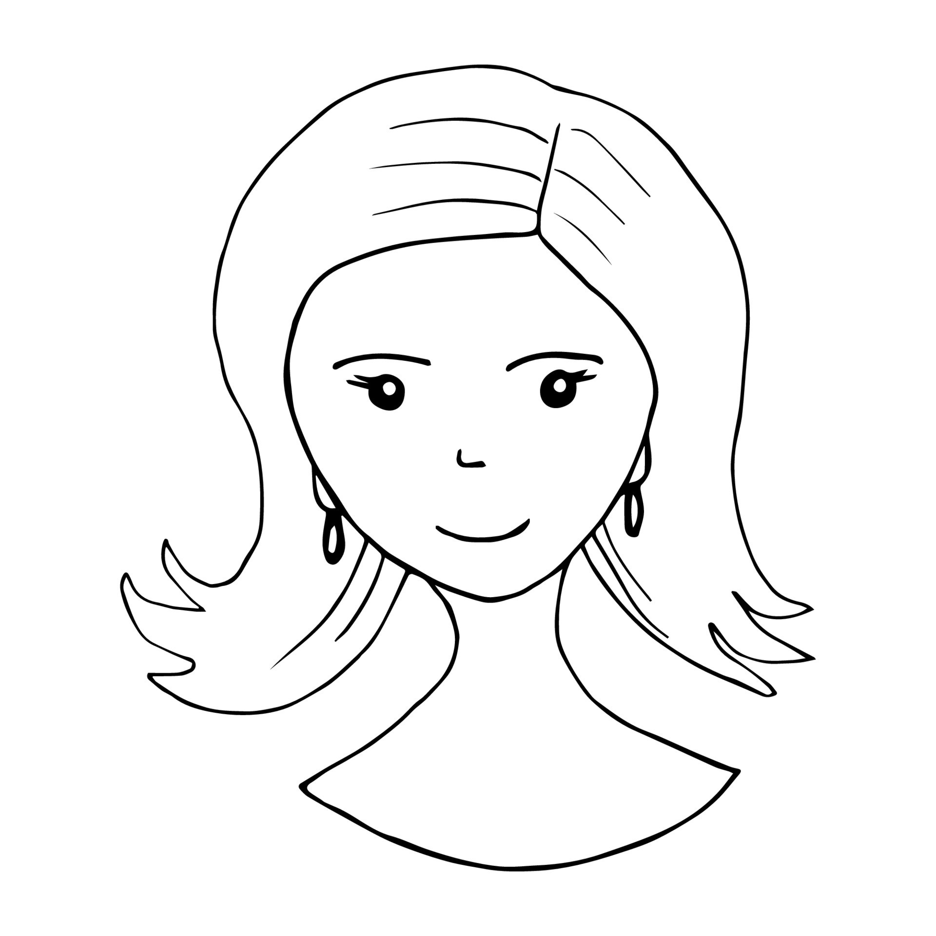 Simple Sketch Of Head Of Girl Hand Drawn By Pencil Stock Illustration   Download Image Now  Adult Art Art Product  iStock