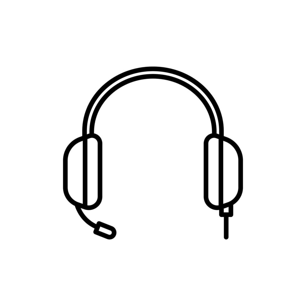 plantilla de diseño de icono aislado de auriculares vector