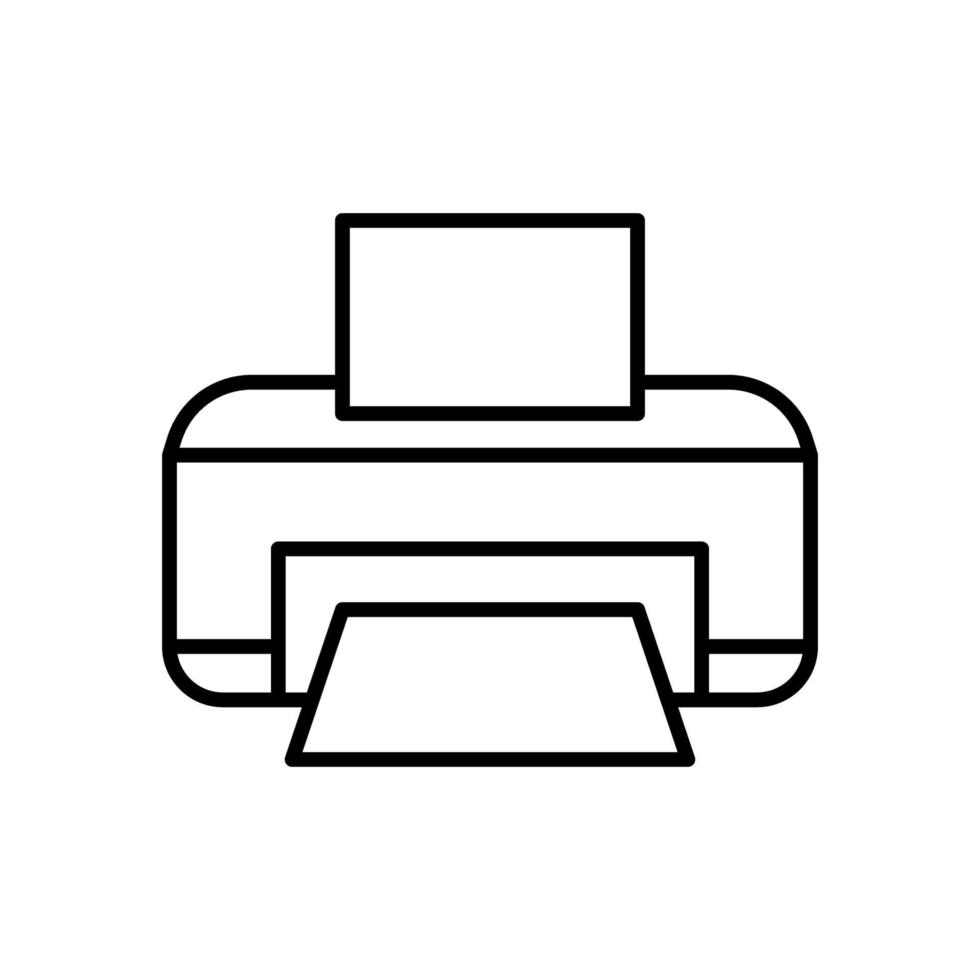 plantilla de diseño de icono aislado de impresora vector