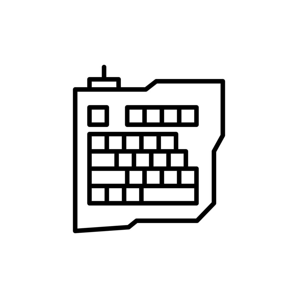 Half keyboard isolated icon design template vector