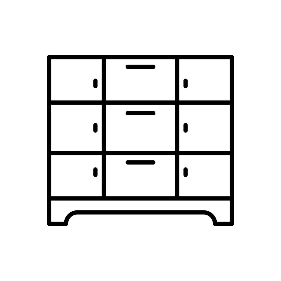 Cabinet isolated icon design template vector