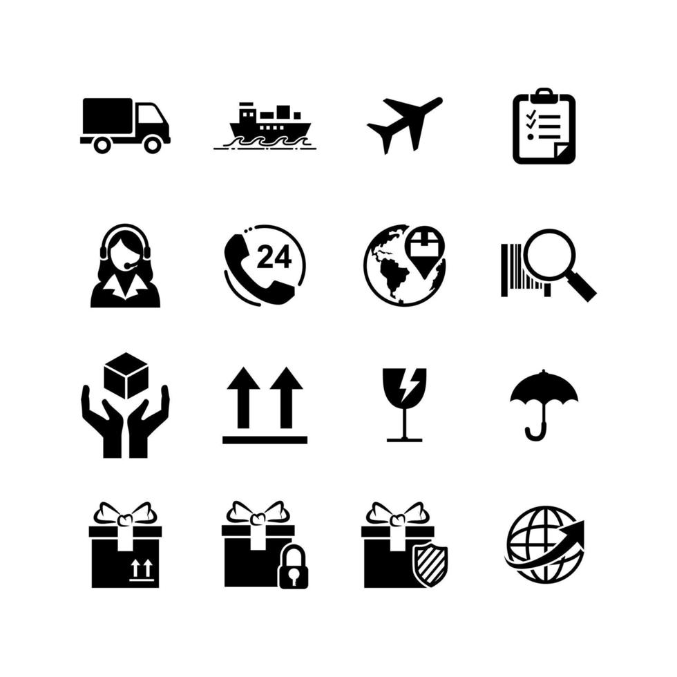 Shipping And Delivery Icons vector set