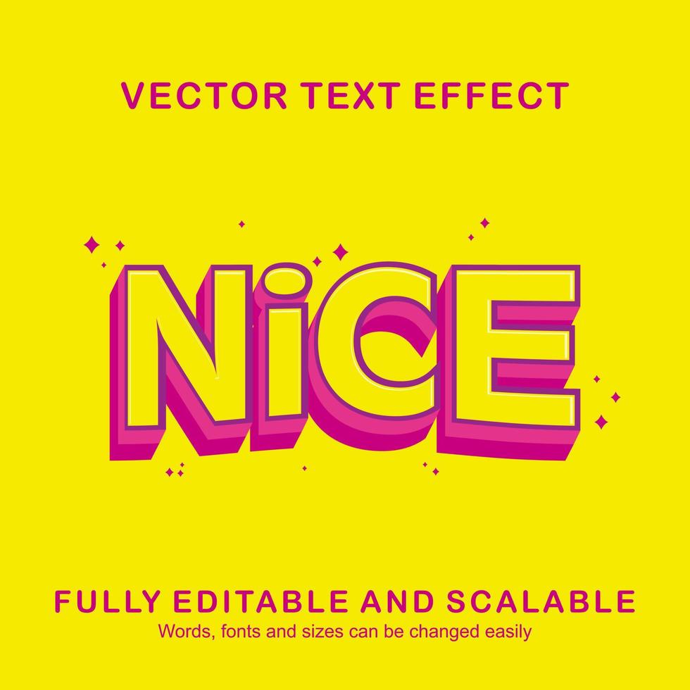 efecto de texto editable estilo de texto agradable vector premium