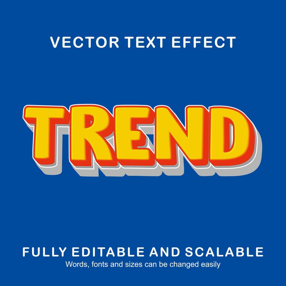 efecto de texto editable estilo de texto de tendencia vector premium