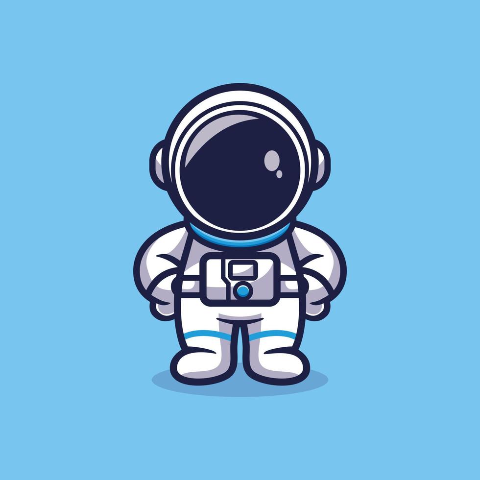 icono de vector de tecnología de diseño de astronauta