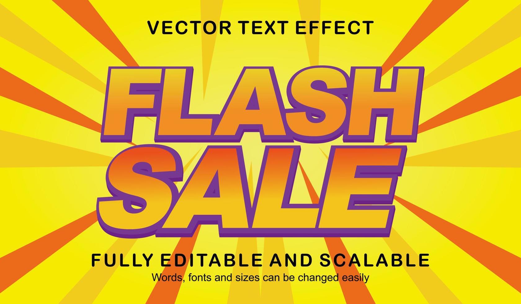 Editable text effect flash sale text style premium vector