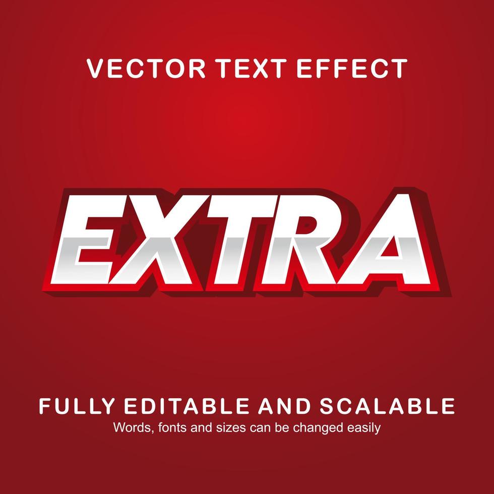 Editable text effect extra text style premium vector