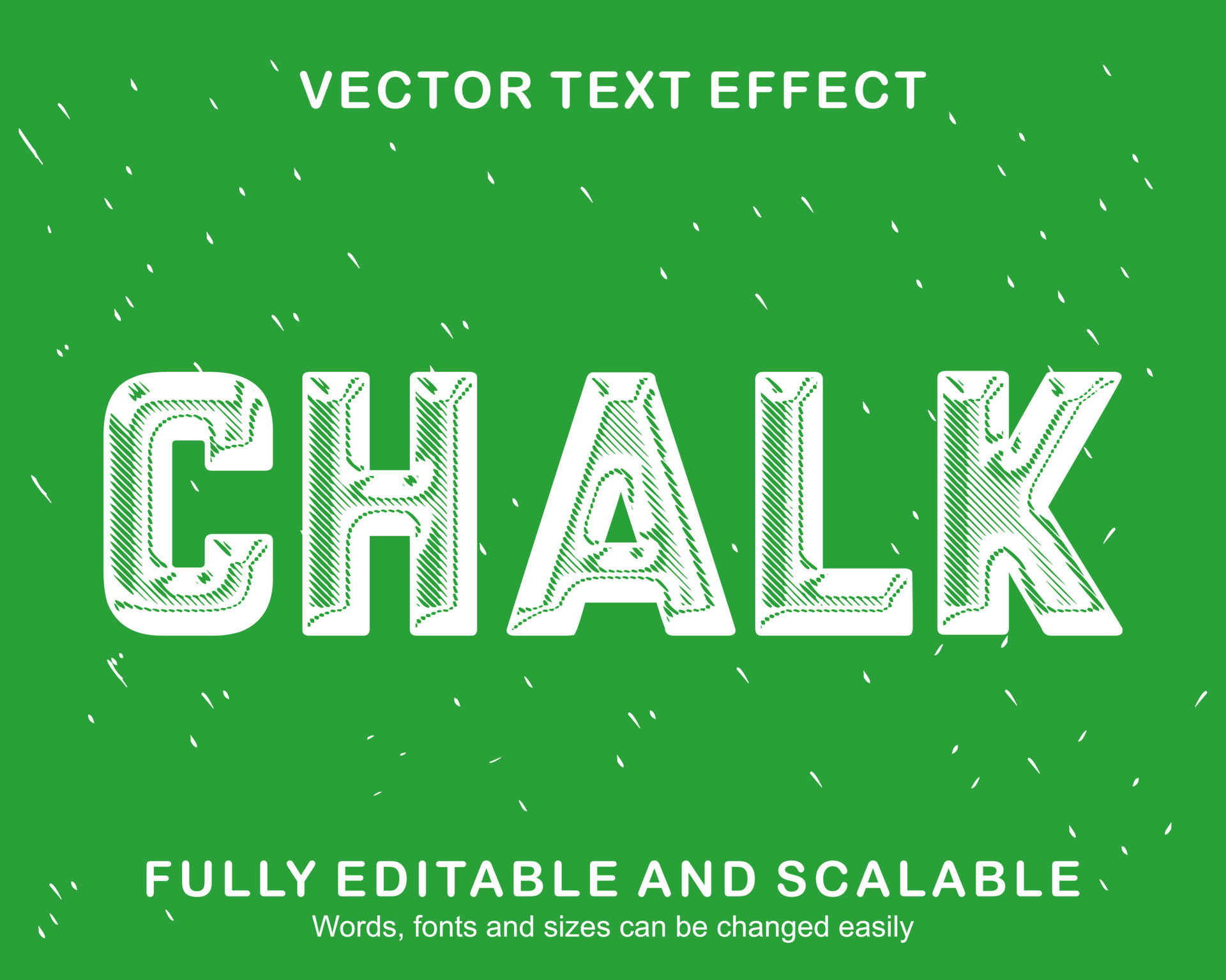 Editable text effect chalk text style premium vector 7534521 Vector Art