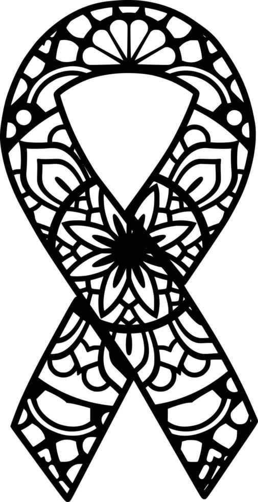 Awareness Ribbon , mandala vector