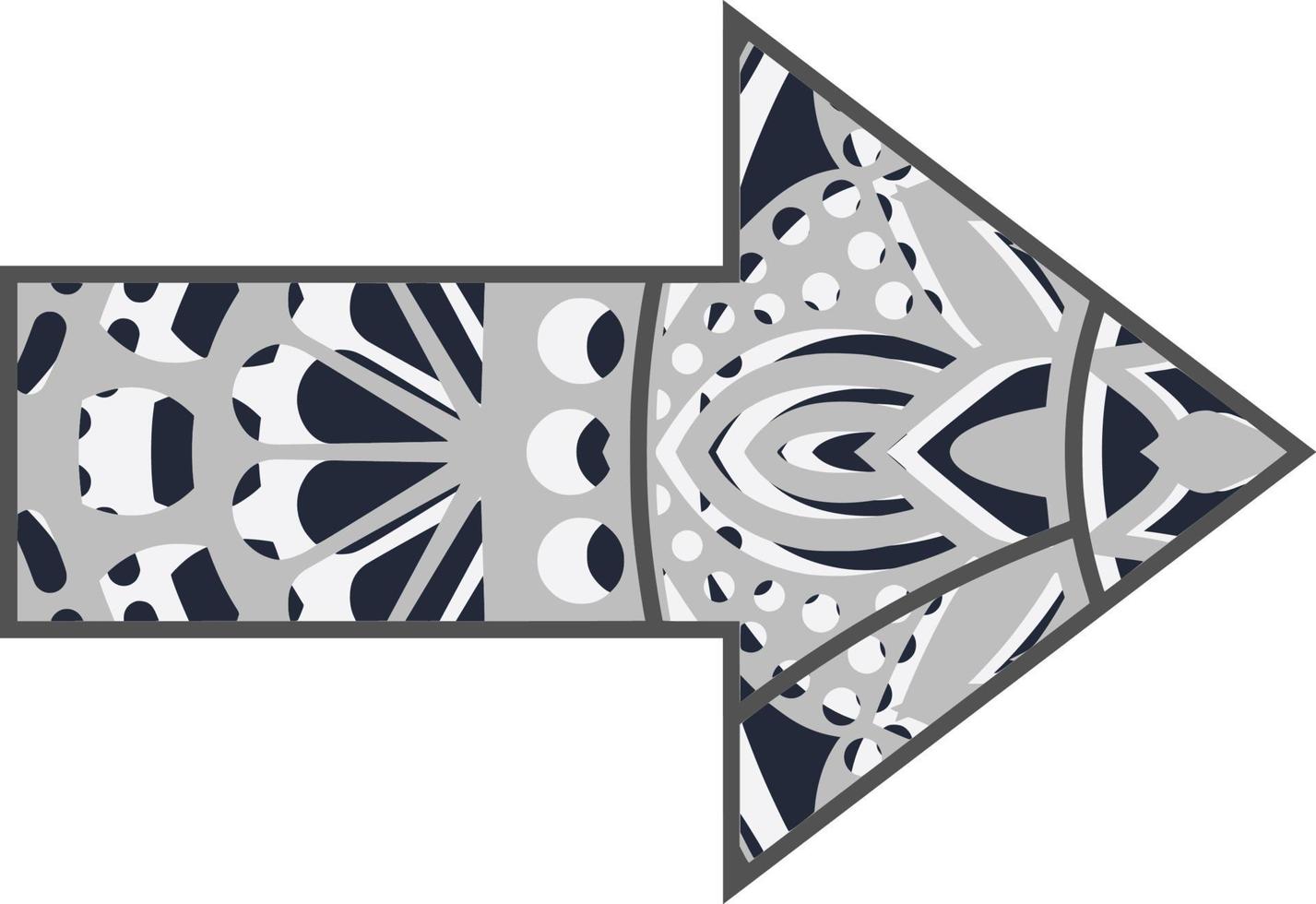 flecha , 4 capas , mandala vector
