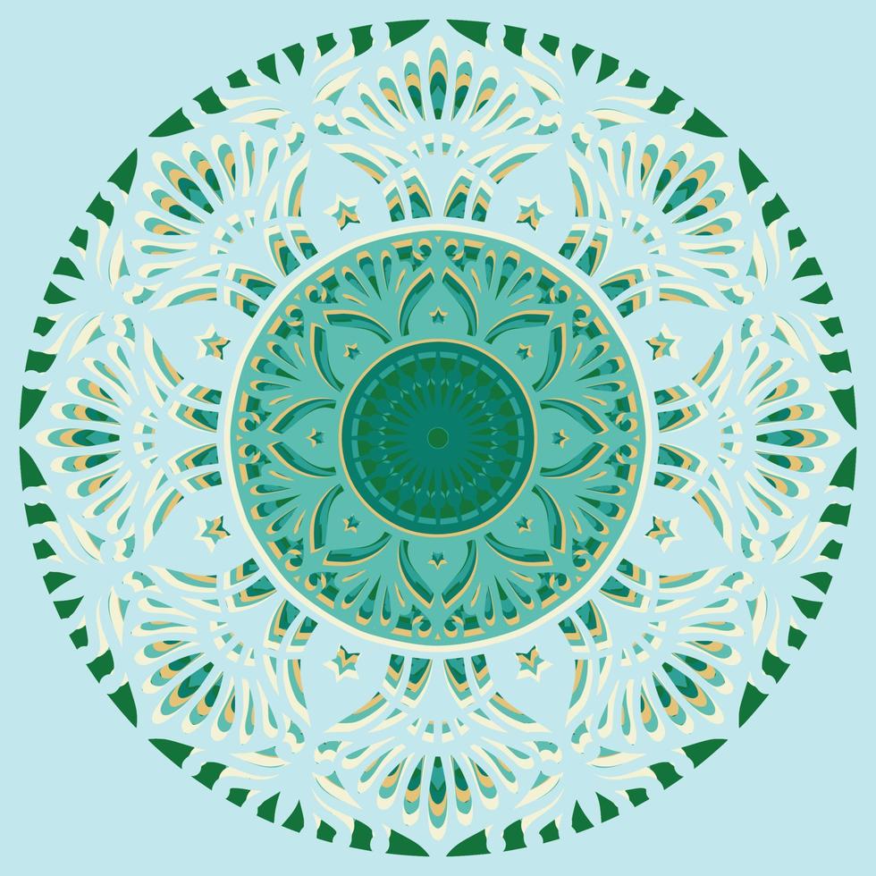 Reversa mandala , 7 layers , design for laser machine vector