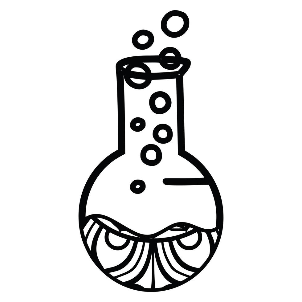 Chemical bottle , mandala pattern vector